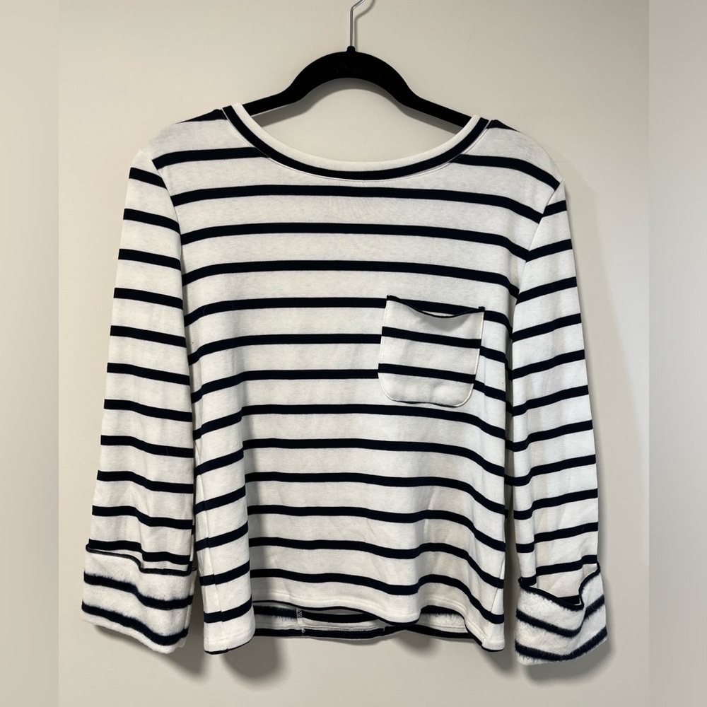 Bishop +Young striped sweatshirt with tie back detail
